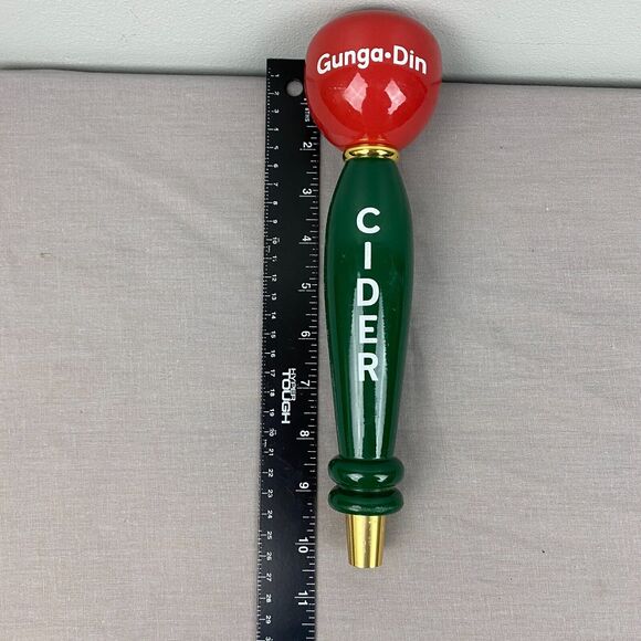 St. Julian Winery Gunga Din cider tap handle Green 10.5" pub man cave‎ she shed - Picture 8 of 9